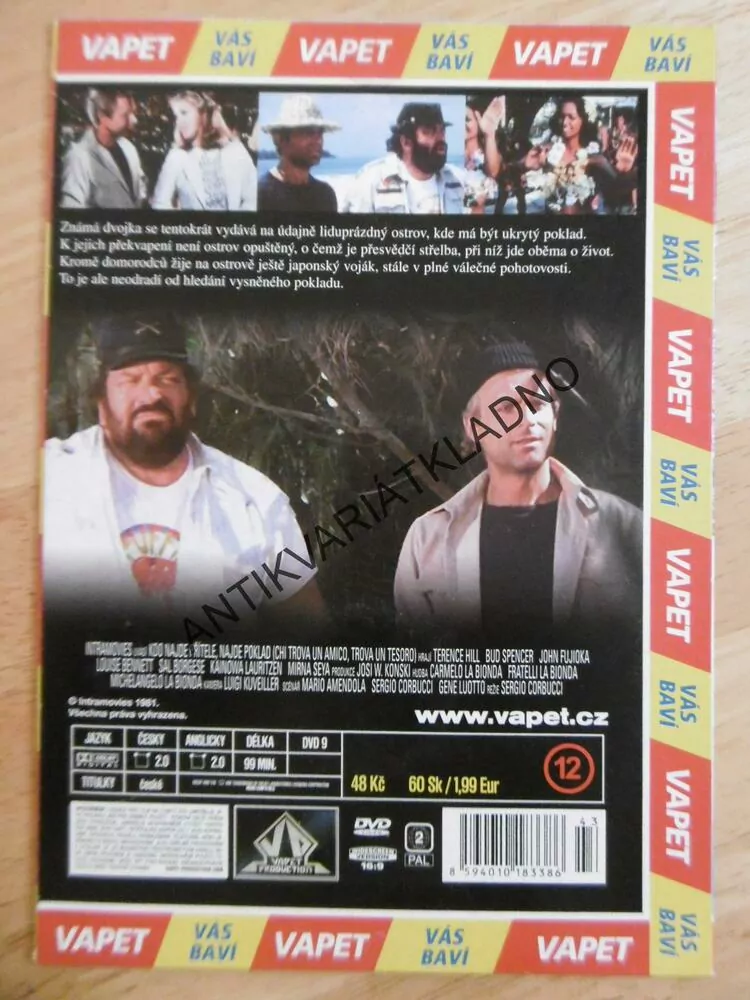 KDO NAJDE PŘÍTELE, NAJDE POKLAD, TERENCE HILL, BUD SPENCER, DVD FILM