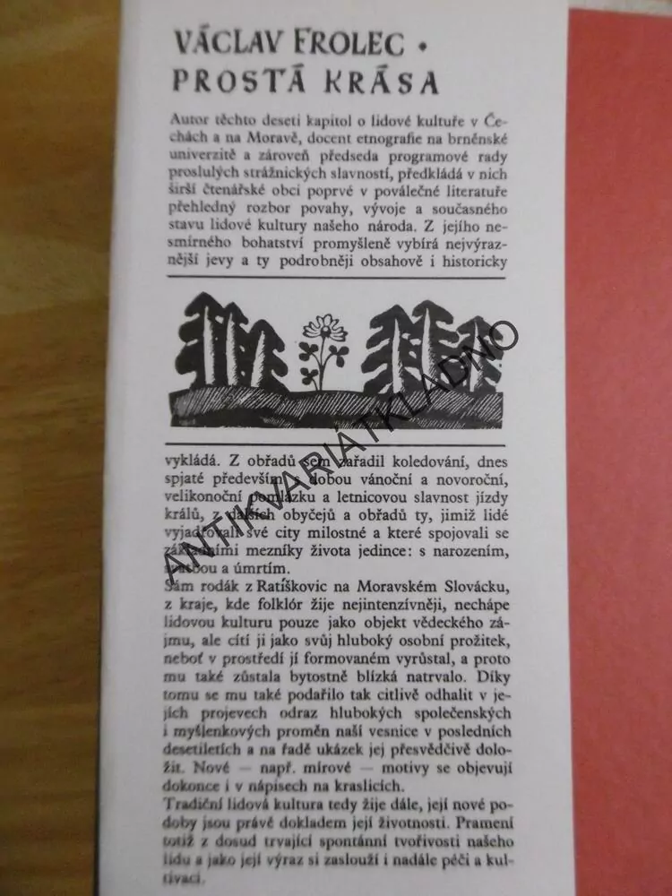 PROSTÁ KRÁSA, VÁCLAV FROLEC, **an
