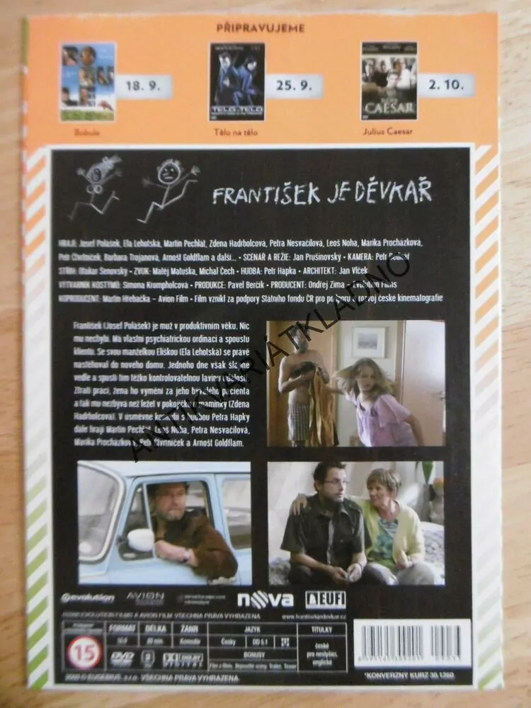 FRANTIŠEK JE DĚVKAŘ, DVD FILM