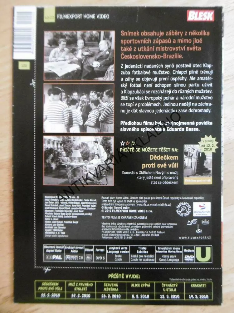 KLAPZUBOVA XI., DVD FILM