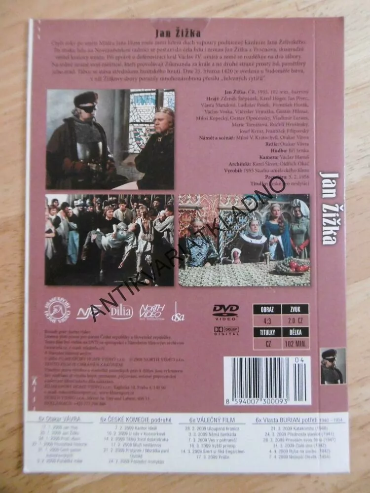 JAN ŽIŽKA, DVD FILM