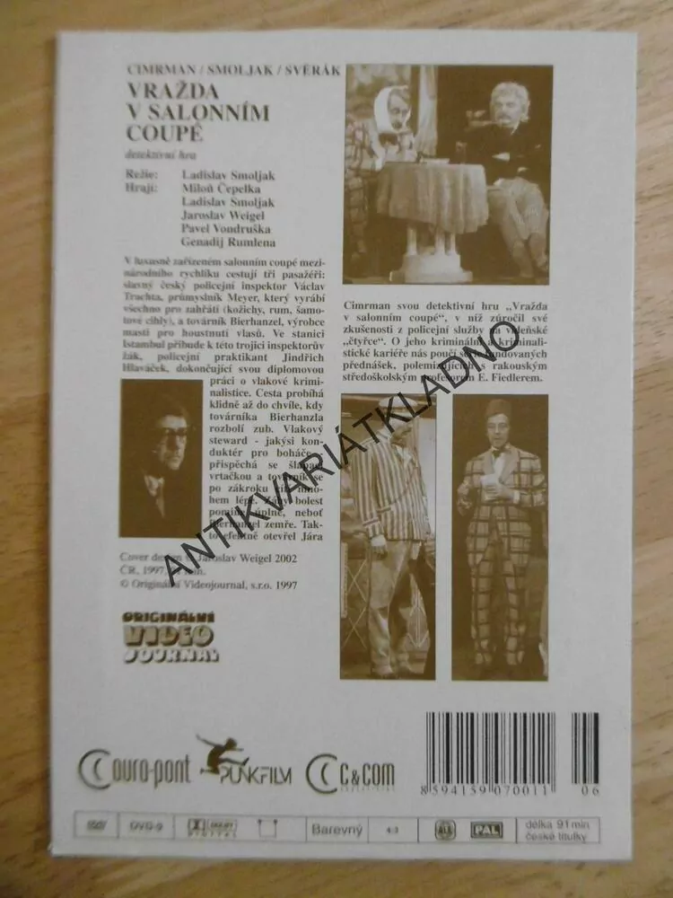 VRAŽDA SALONNÍM COUPÉ , DIVADLO JÁRY CIMRMANA, DVD FILM