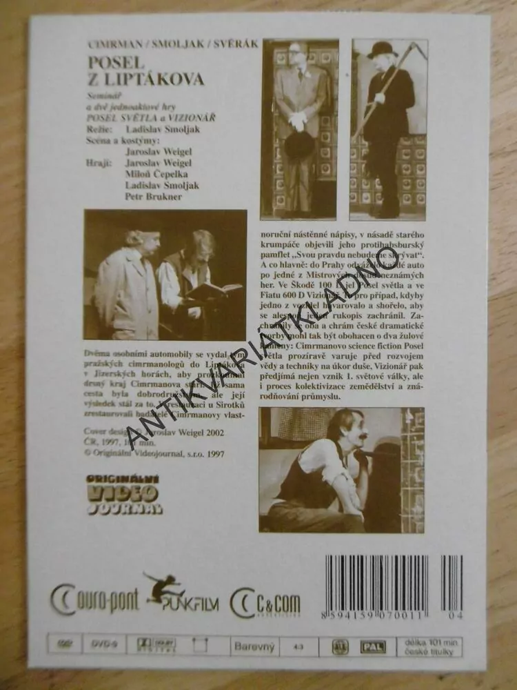 POSEL Z LIPTÁKOVA , DIVADLO JÁRY CIMRMANA, DVD FILM