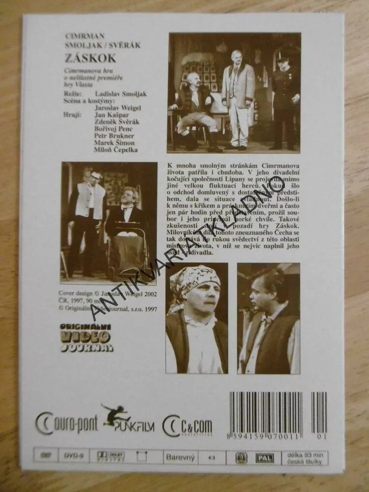 ZÁSKOK, DIVADLO JÁRY CIMRMANA, DVD FILM