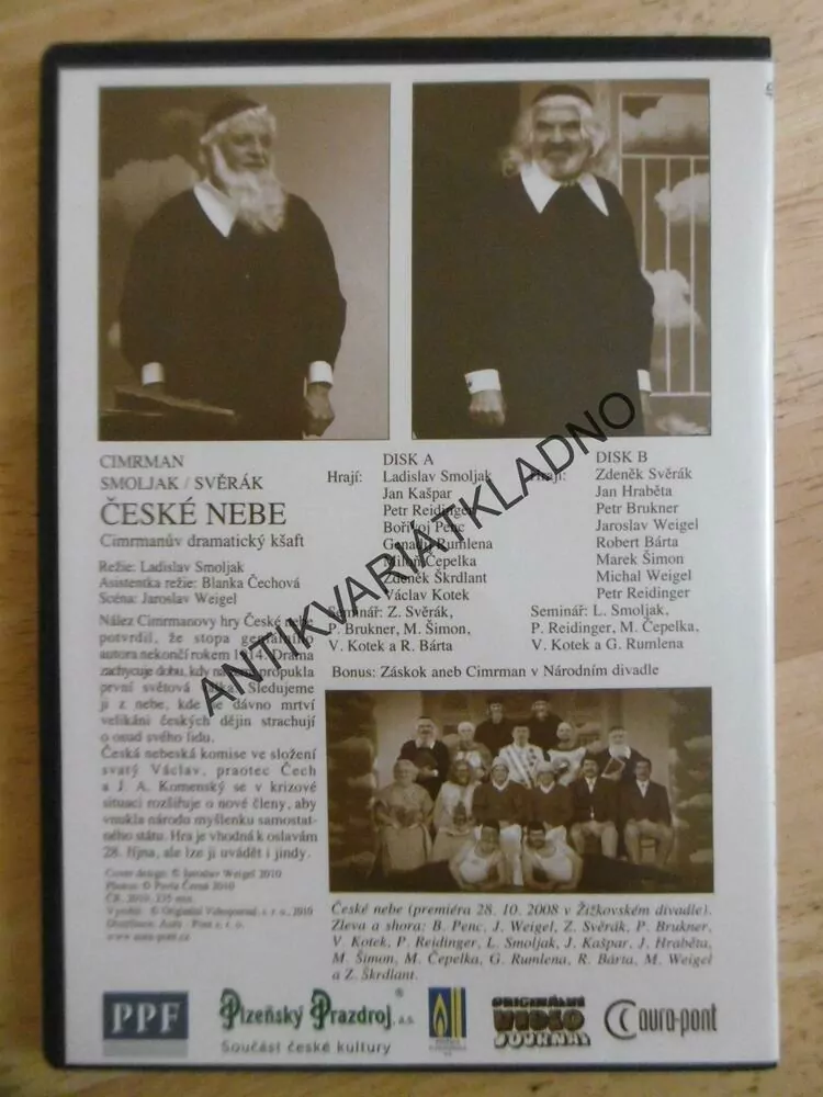 ČESKÉ NEBE, DIVADLO JÁRY CIMRMANA, DVD FILM