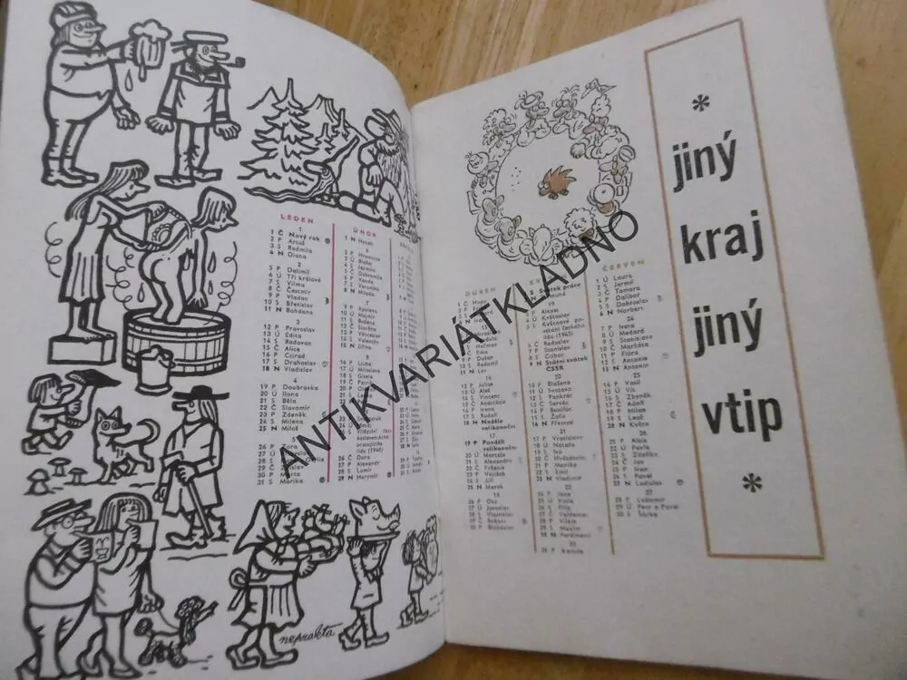 HUMORISTICKÝ MINIKALENDÁŘ DIKOBRAZU, 1976