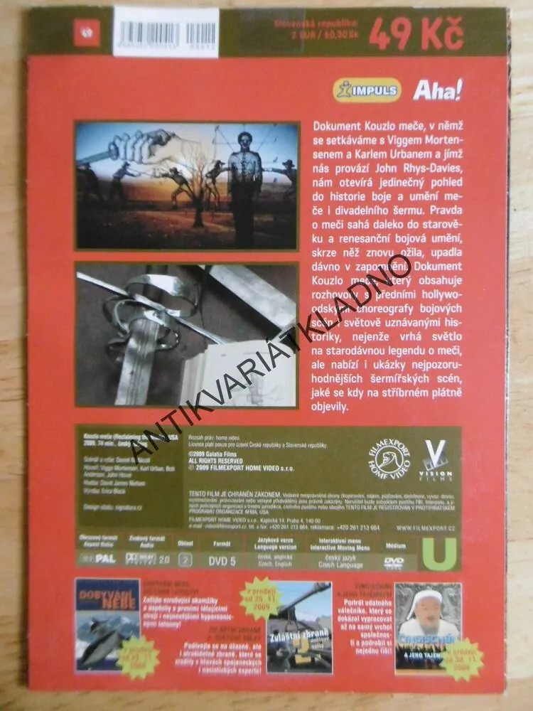 KOUZLO MEČE, DVD FILM