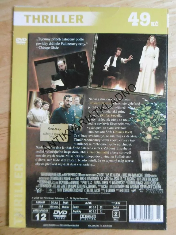 ILUZIONISTA, DVD FILM