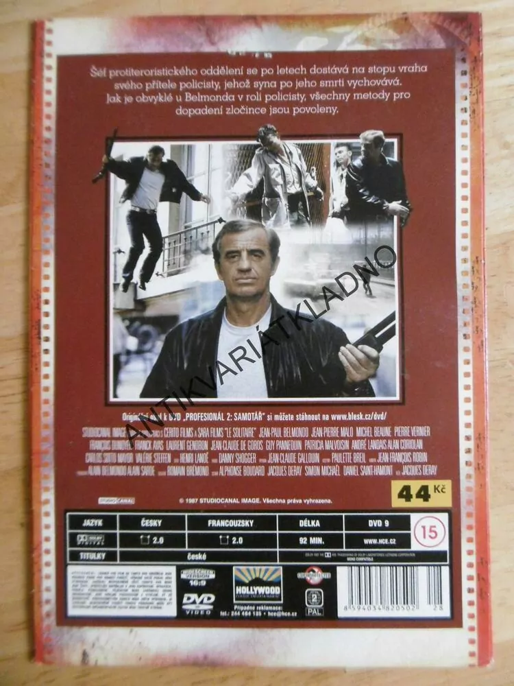 PROFESIONÁL 2, SAMOTÁŘ, BELMONDO, DVD FILM