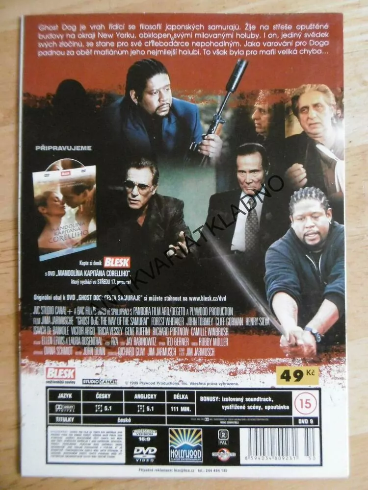 GHOST DOG, CESTA SAMURAJE, DVD FILM