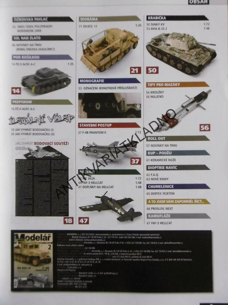 MODELÁŘ 2/2009, MODELÁŘSTVÍ, LETECTVÍ