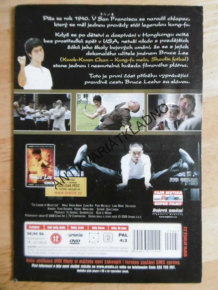 LEGENDA JMÉNEM BRUCE LEE, 1. ČAST CESTA ZA SLÁVOU, DVD FILM