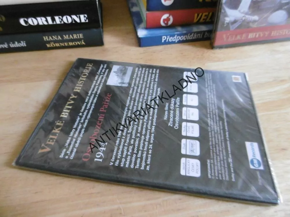OSVOBOZENÍ PAŘÍŽE 1944, VELKÉ BITVY HISTORIE, DVD FILM VÁLKA