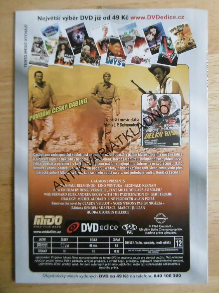 100 000 $ NA SLUNCI, DVD FILM