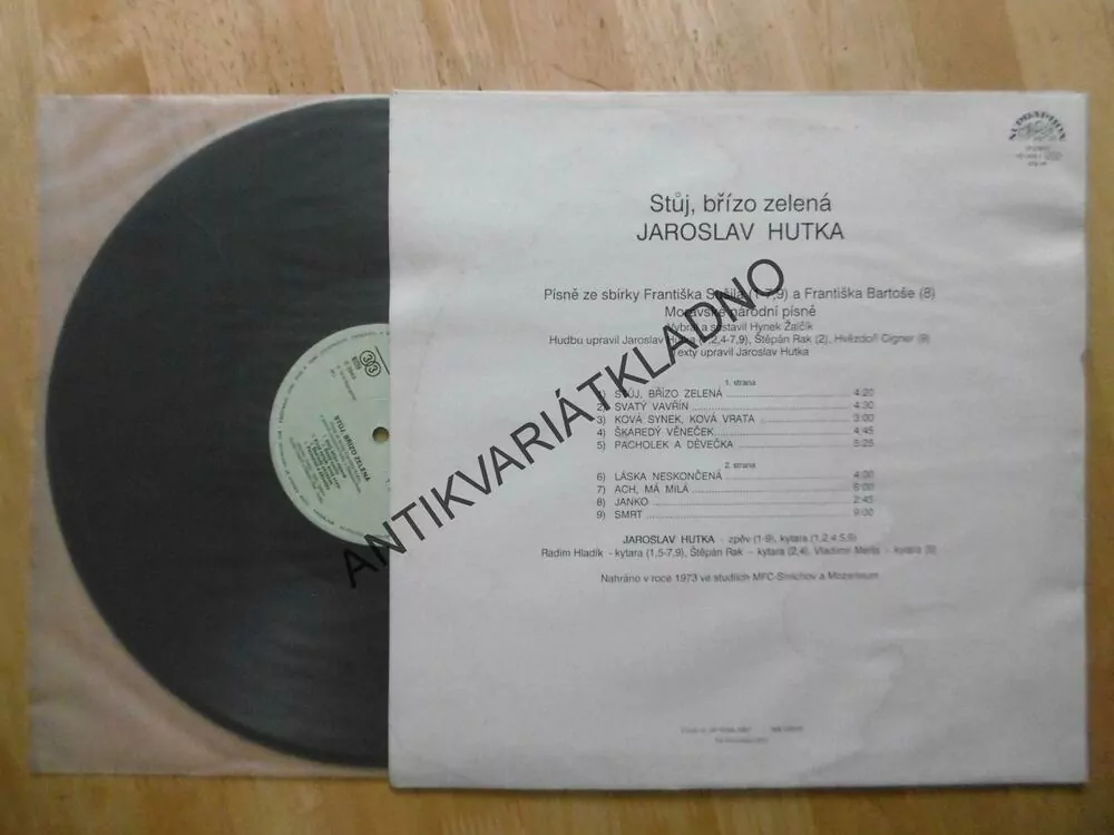JAROSLAV HUTKA, STŮJ, BŘÍZO ZELENÁ, LP