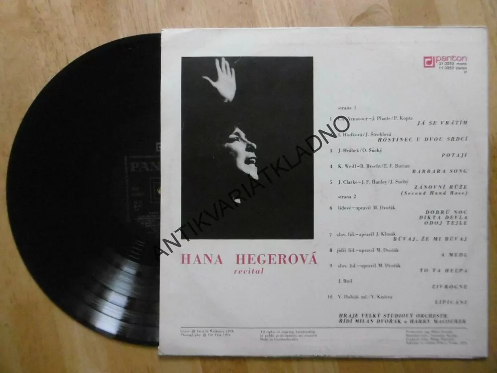 HANA HEGEROVÁ, RECITAL, LP
