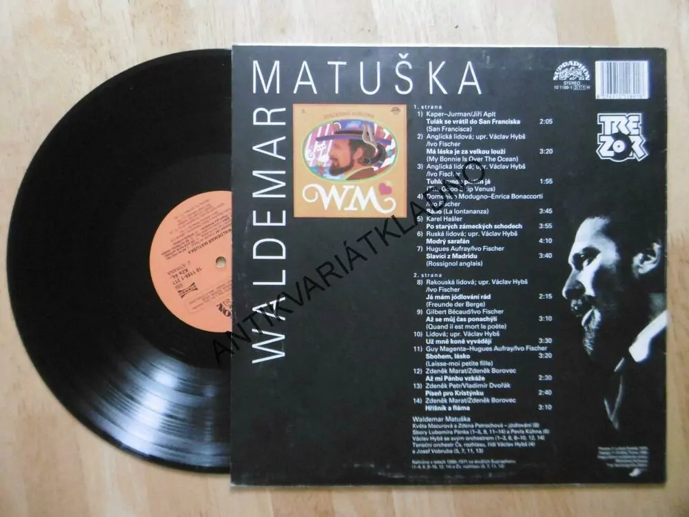 WALDEMAR MATUŠKA, SLAVÍCI Z MADRIDU, SBOHEM, LÁSKO A DALŠÍ, LP