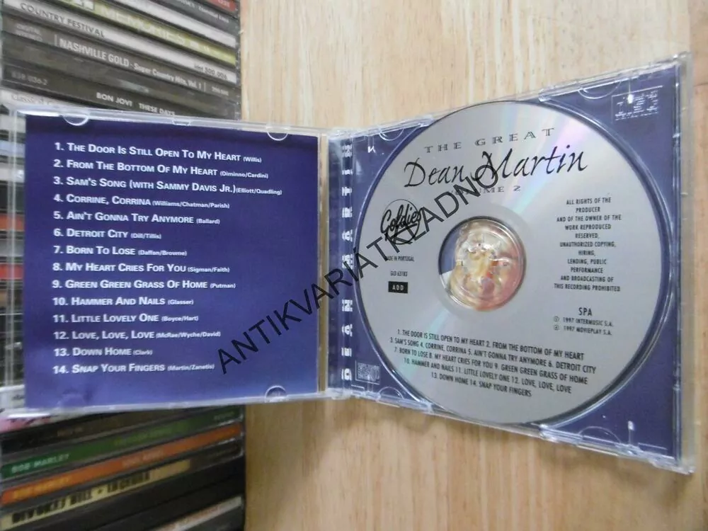 THE GREAT DEAN MARTIN, VOLUME 2, CD HUDBA
