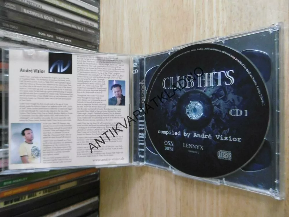 CLUB HITS COMPILED BY ANDRÉ VISIOR, 2 CD, VÝBĚR, CD HUDBA