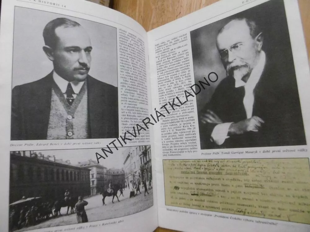 T.G.MASARYK A VZNIK ČSR, JAN GALANDAUER, SLOVO K HISTORII, PRAHA, 1988