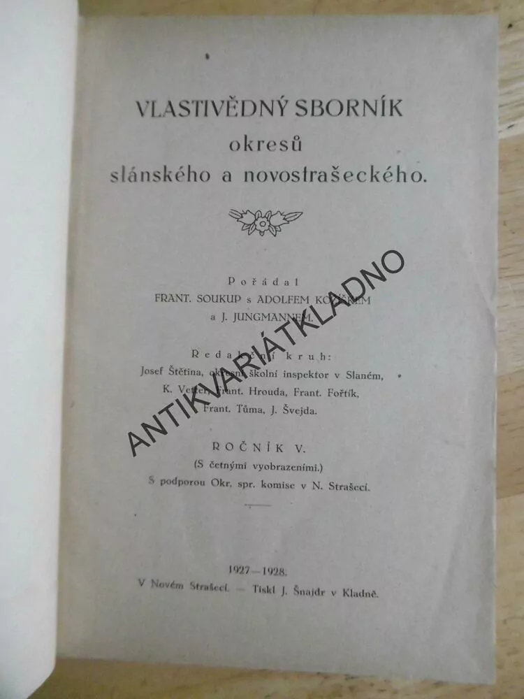 VLASTIVĚDNÝ SBORNÍK OKRESŮ SLÁNSKÉHO A NOVOSTRAŠECKÉHO, 197-28. ROČ. 5., OKRES: KLADNO