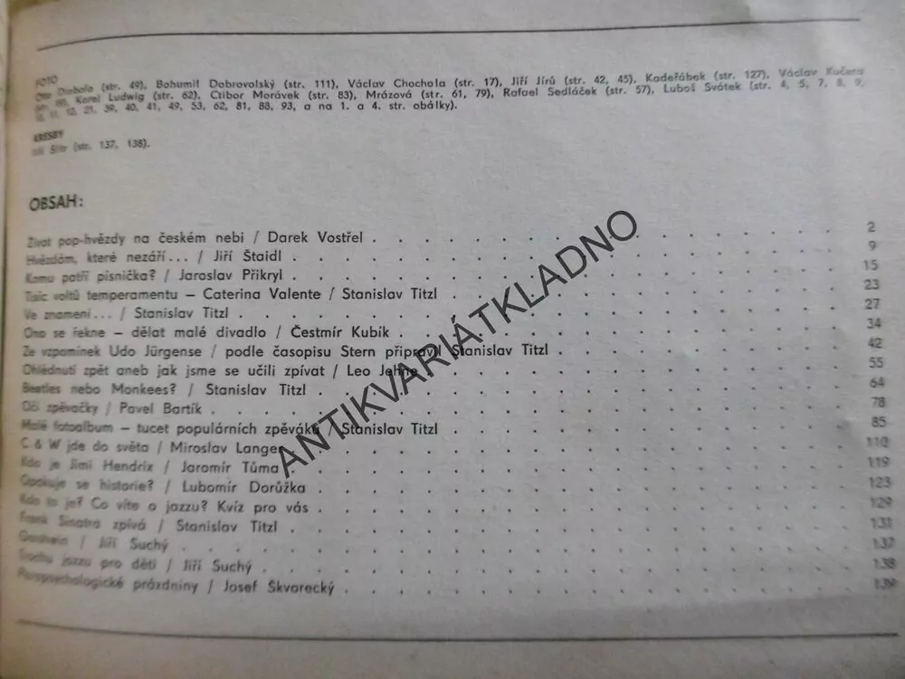 MAGAZÍN HUDBY PRO RADOST, 1968