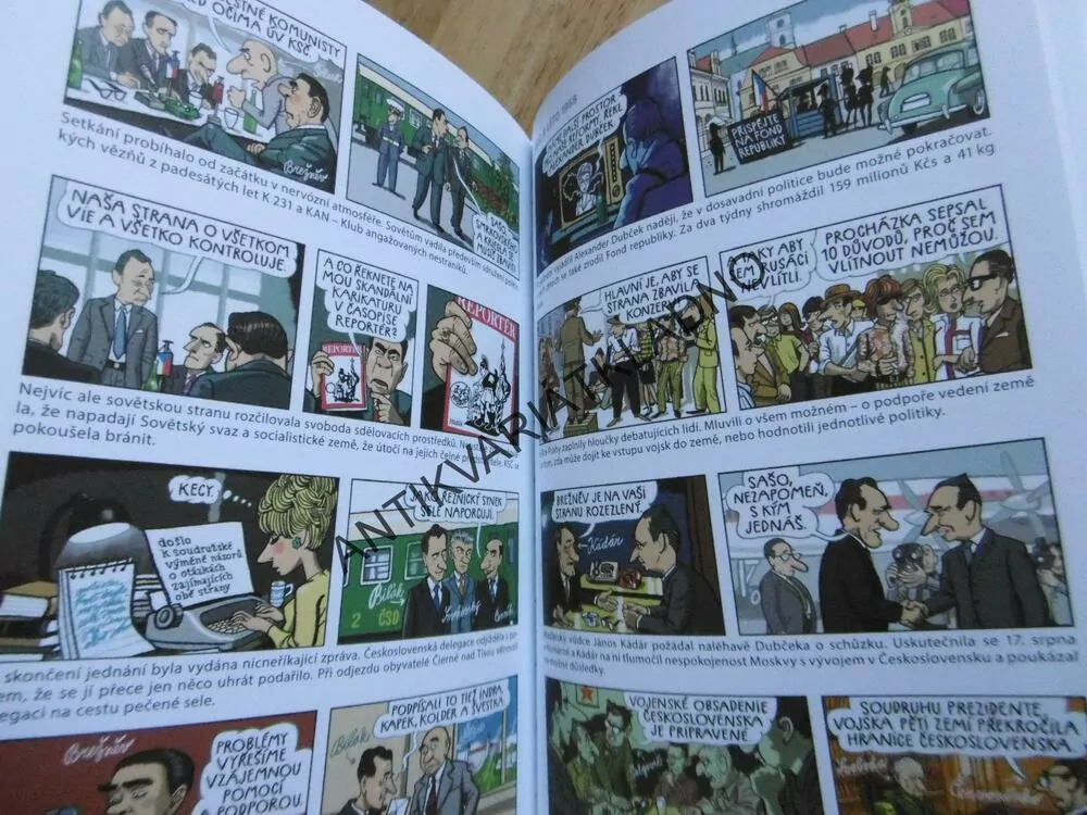 OBRÁZKY Z MODERNÍCH ČESKOSLOVENSKÝCH DĚJIN, KOMIKS,HISTORIE,ČERNÝ, FIBRICH, **an