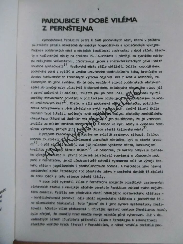NEJSTARŠÍ URBÁŘ PARDUBICKÉHP PANSTVÍ, VÝVOJ MĚSTA PARDUBICE, 1506-1516, PETR VOREL