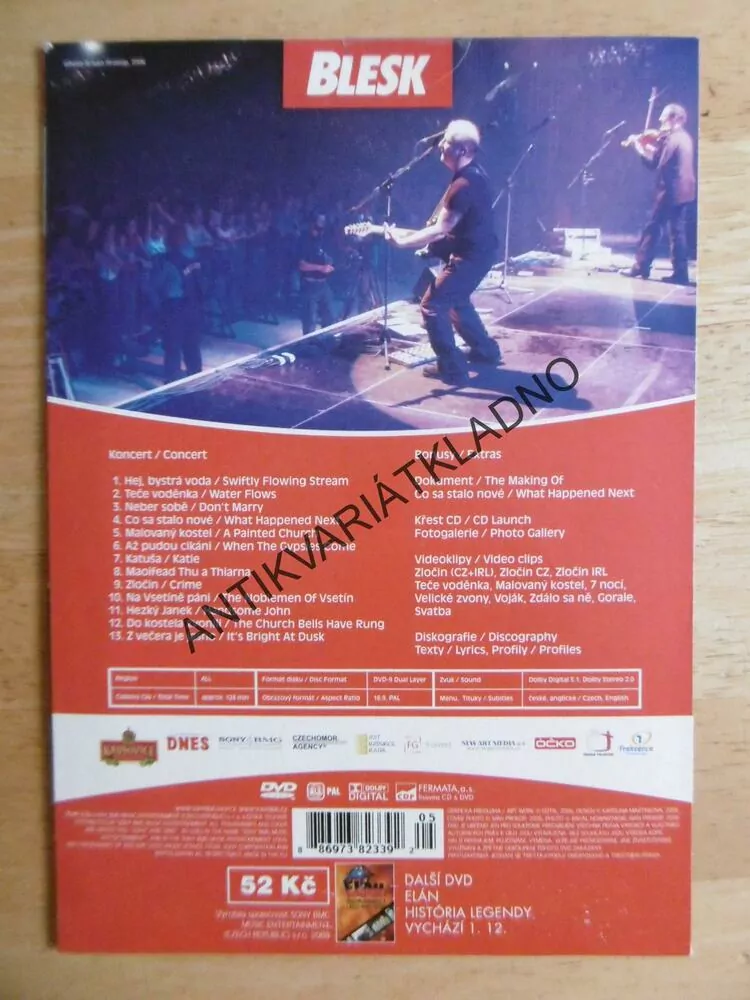 ČECHOMOR, DVD hudba