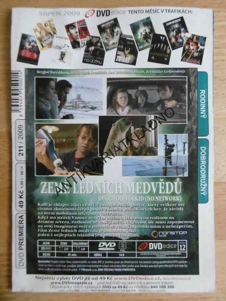 ZEMĚ LEDNÍCH MEDVĚDŮ, DVD FILM