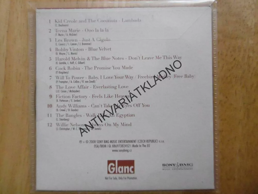 GLANC SONGS 1, CD HUDBA
