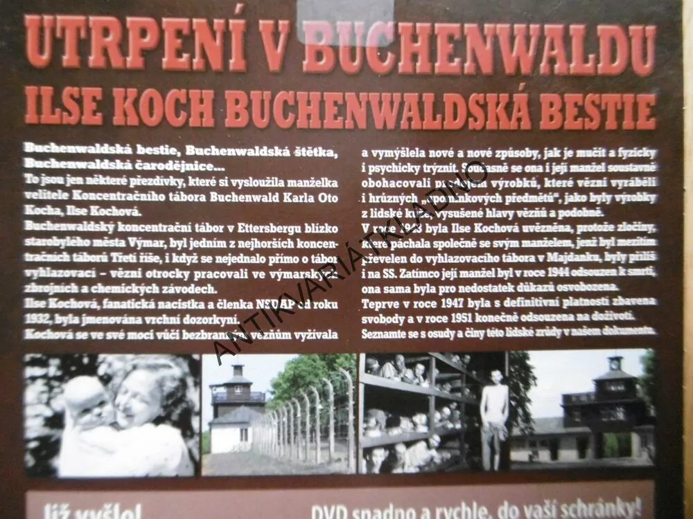UTRPENÍ V BUCHENWALDU, DOKUMENT DVD FILM 2.SVĚT.VÁLKA