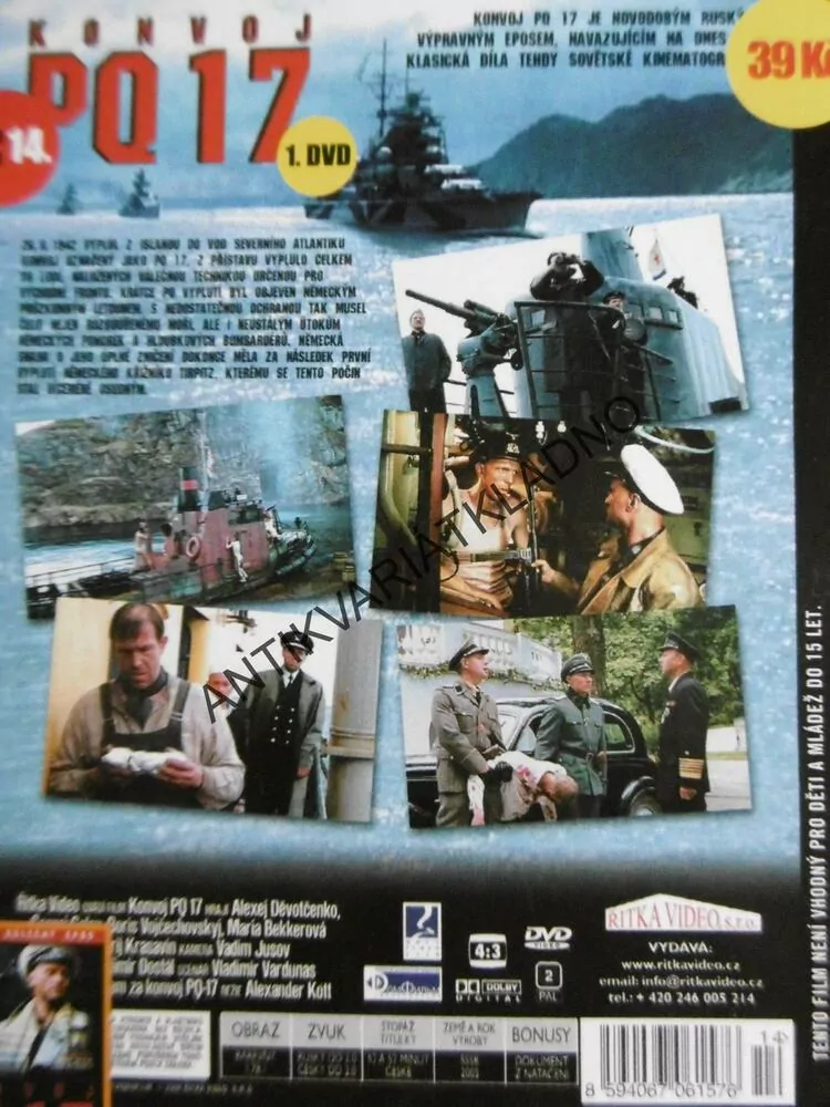 KONVOJ PQ 17,1-4, DVD FILM SVĚT.VÁLKA
