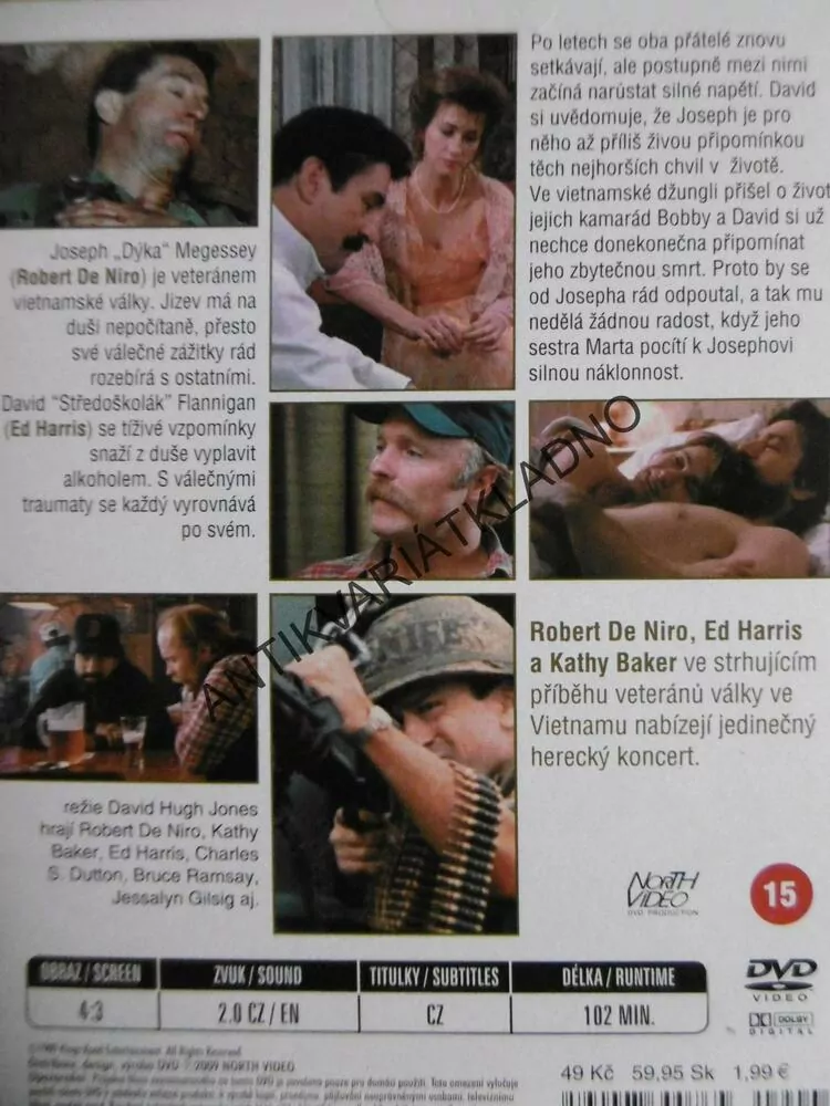 JACK DÝKA, VIETNAM, ROBERT DE NIRO,HARRIS, DVD FILM SVĚT.VÁLKA