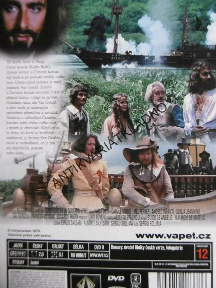ČERNÝ KORZÁR, KABIR BEDI, DVD FILM