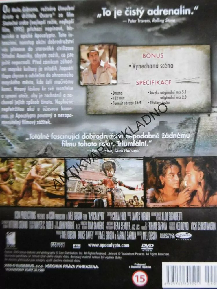APOCALYPTO, MEL GIBSON, DVD FILM