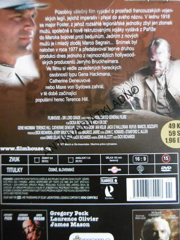 POCHODUJ NEBO ZEMŘI, TERENCE HILL, HACKMAN, DENEVUE, DVD FILM