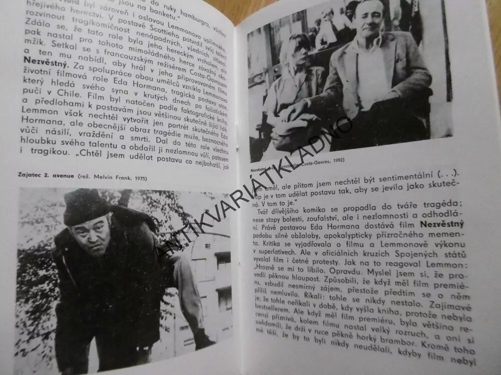 JACK LEMMON, ČS FILMOVÝ ÚSTAV