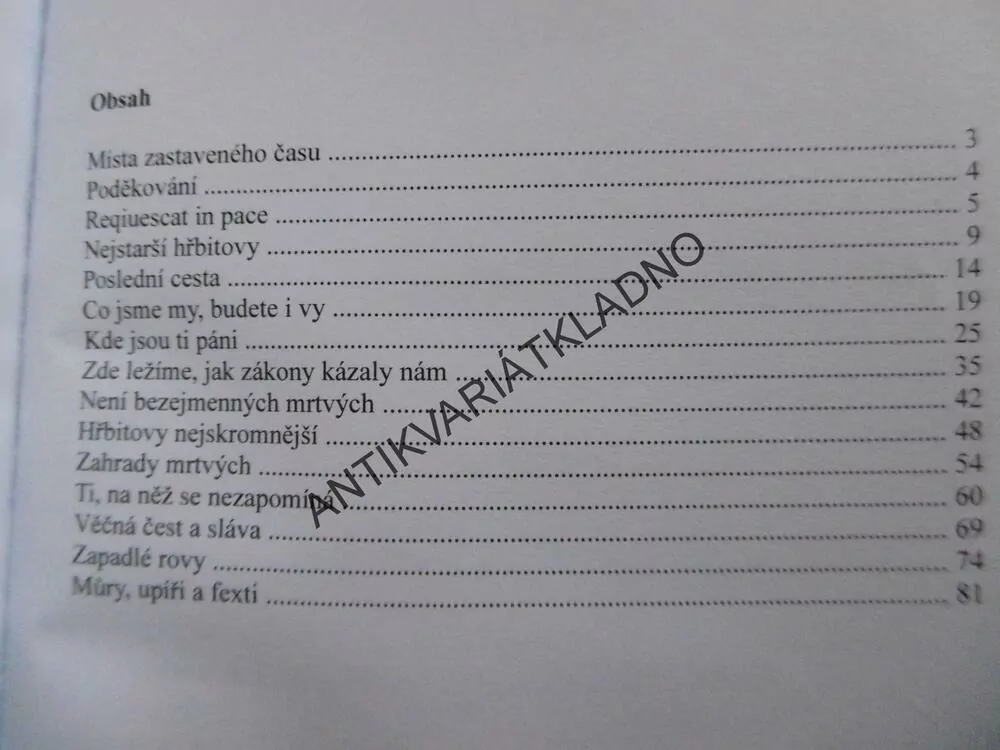 MÍSTA ZASTAVENÉHO ČASU, JIŘÍ MACH, **an