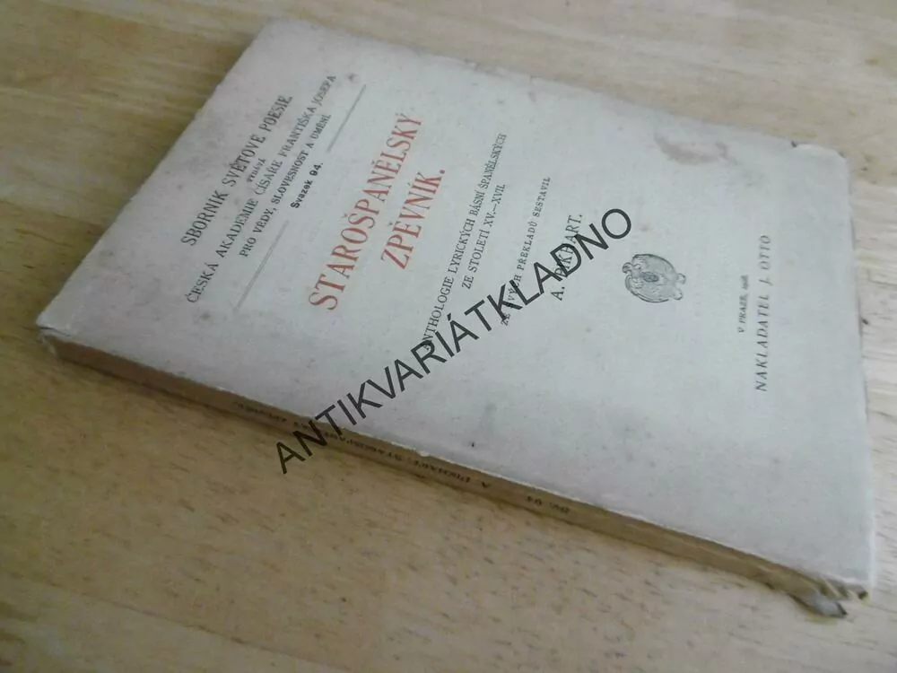 STAROŠPANĚLSKÝ ZPĚVNÍK, SBORNÍK SVĚTOVÉ POEZIE, SV. 94. 