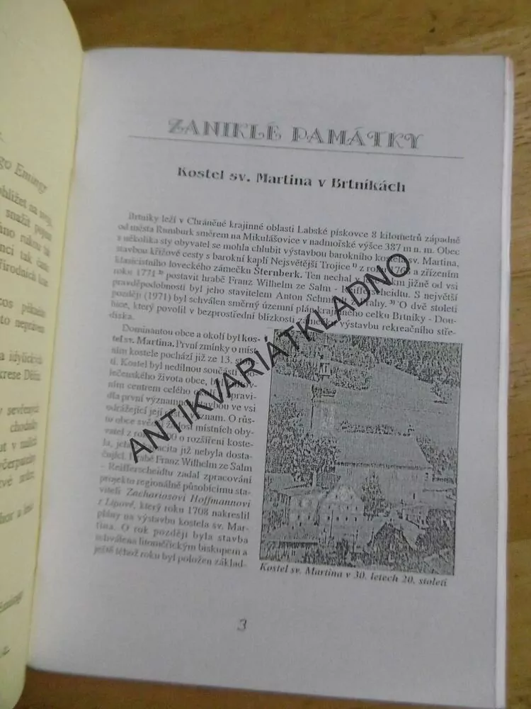 BRTNÍKY, ZANIKLÉ PAMÁTKY, OKR. DĚČÍN