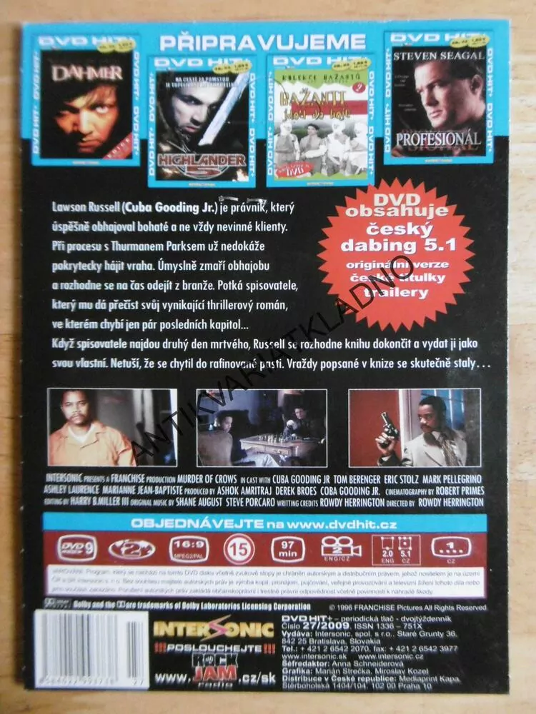 NAPIŠ SI SVOU SMRT, DVD FILM