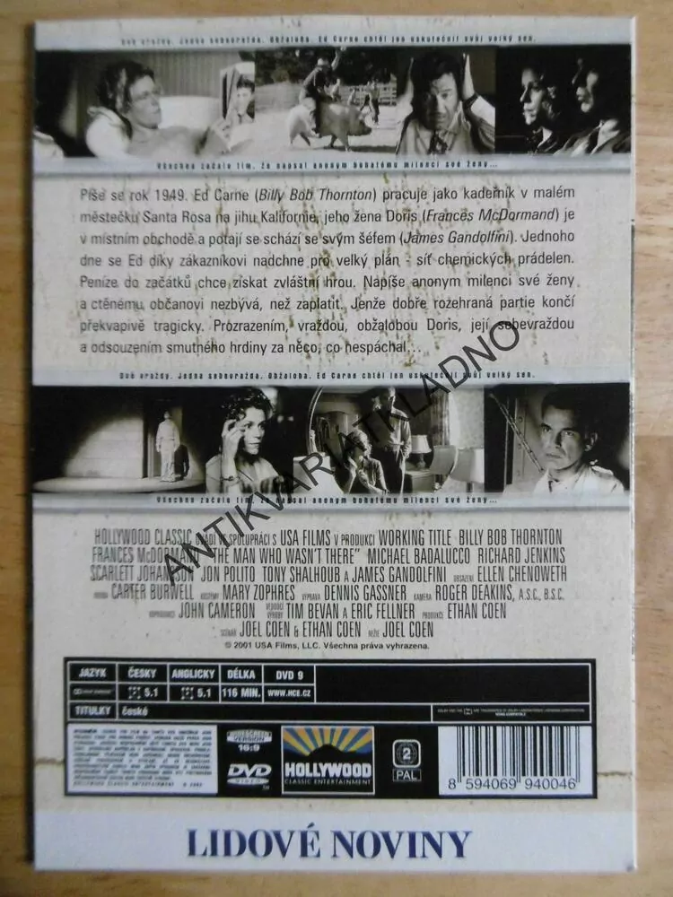 MUŽ, KTERÝ NEBYL, DVD FILM