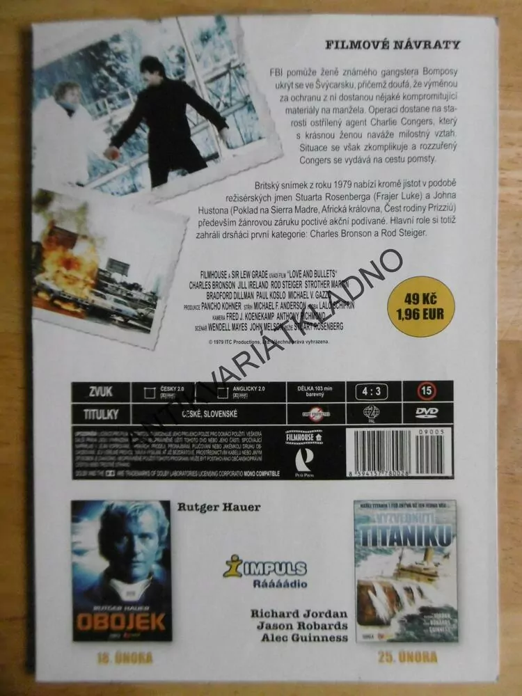POMSTA, CHARLES BRONSON, DVD FILM