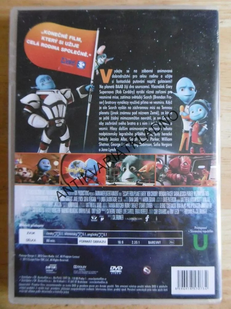 ÚTĚK Z PLANETY ZEMĚ, DVD FILM