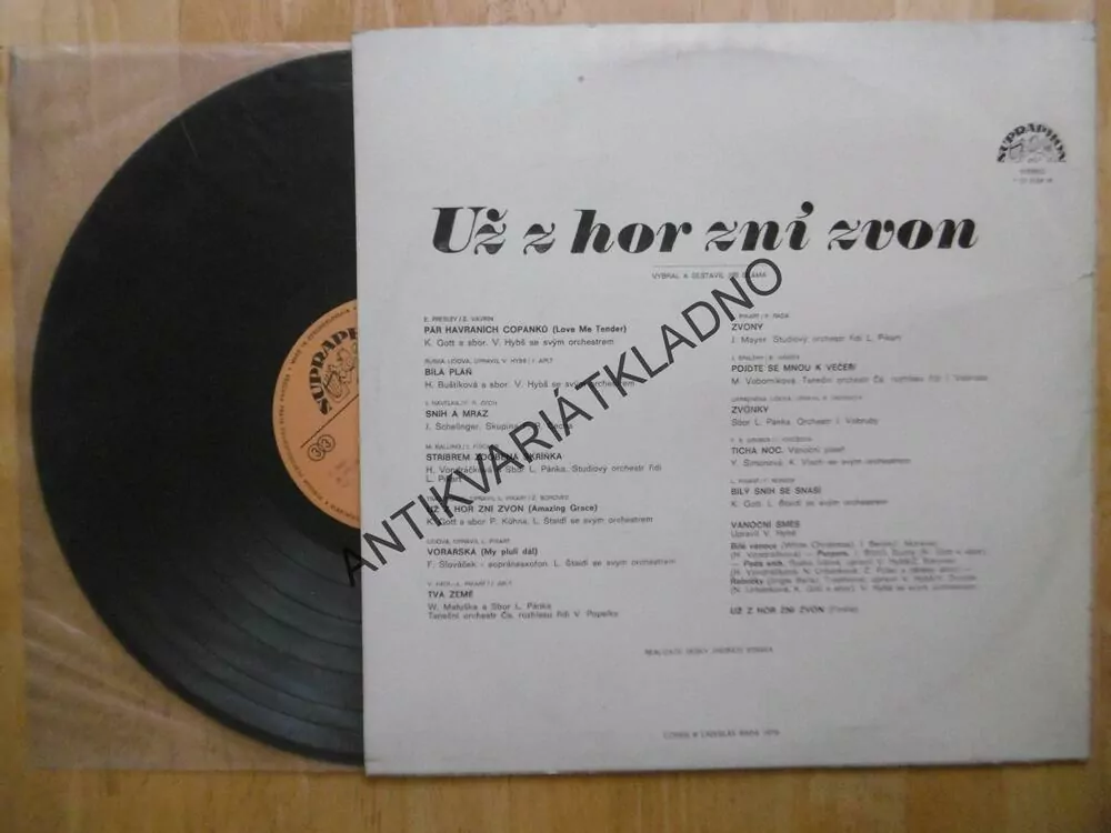 UŽ Z HOR ZNÍ ZVON, KAREL GOTT, VONDRÁČKOVÁ, SCHELINGER, AJ.,LP