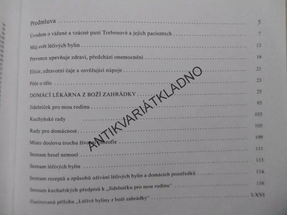 Z MÉ DOMÁCÍ LÉKÁRNY, MARIA TREBEN, **an