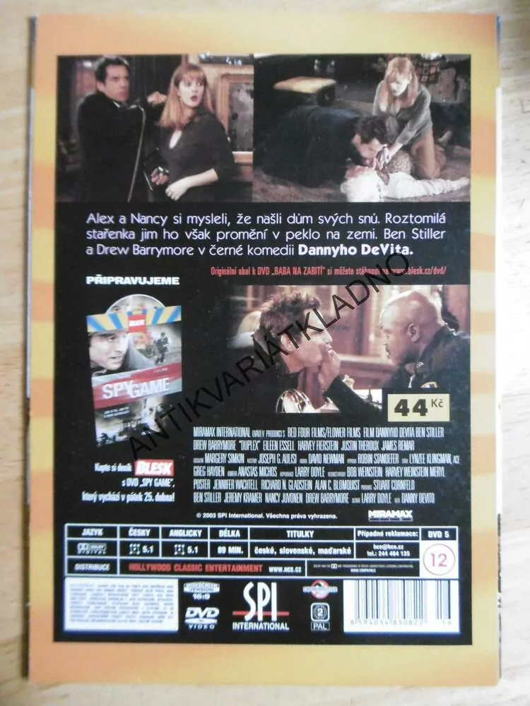 BABA NA ZABITÍ!, BEN STILLER, DREW BARRYMORE, DVD FILM