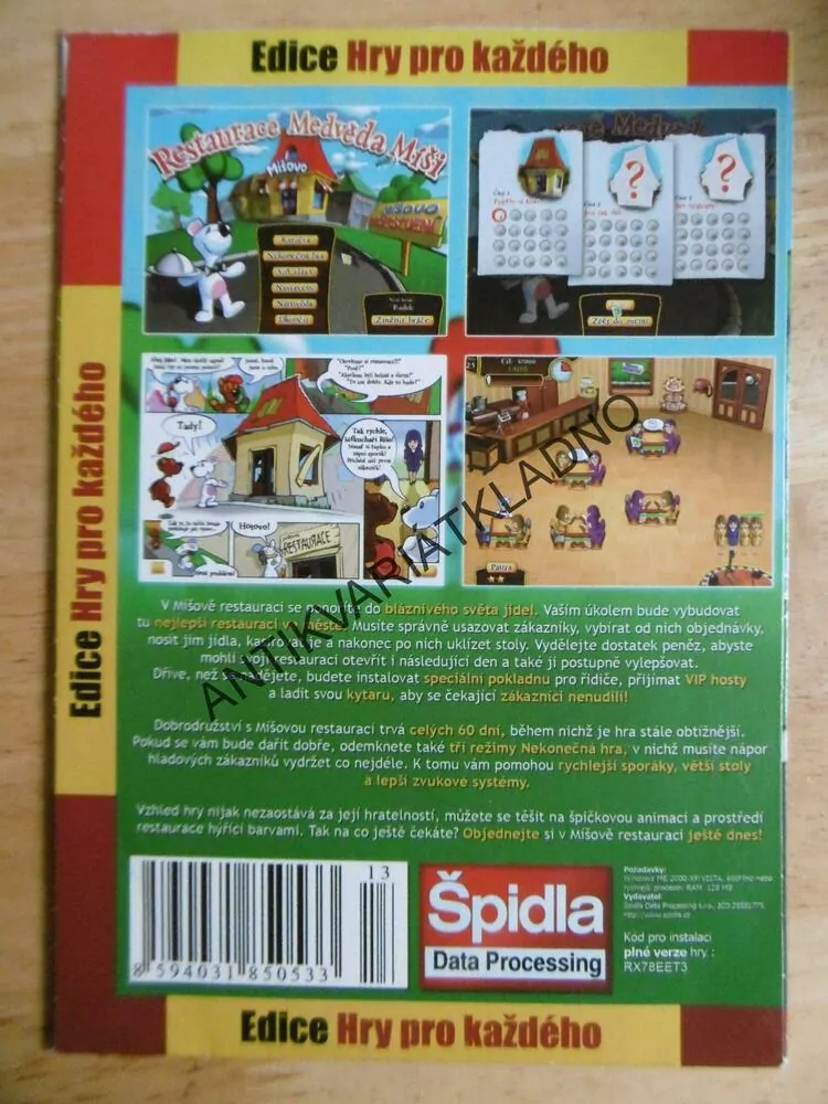RESTAURACE MEDVĚDA MÍŠI, DVD FILM