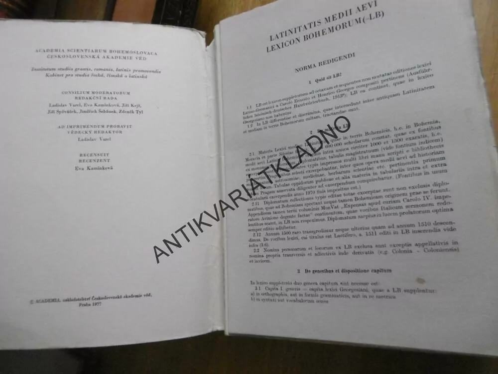 SLOVNÍK STŘEDOVĚKÉ LATINY V ČESKÝCH ZEMÍCH, 1-6, 1977, 